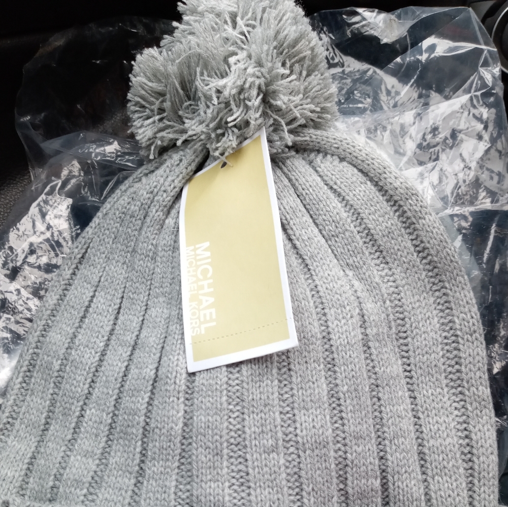 Michael Kors knit pom pom hat